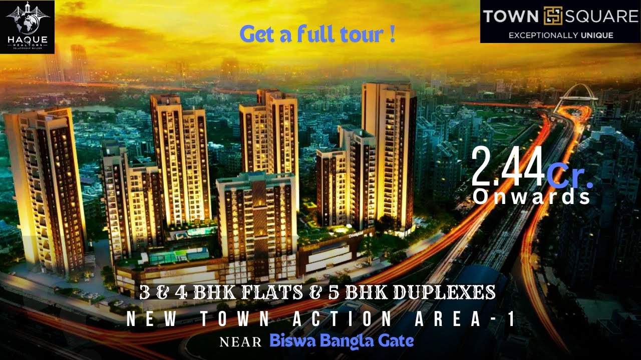 Town Square Tour: Luxury 3BHK Show Flat with Stunning Views & Premium Amenities in New Town Kolkata