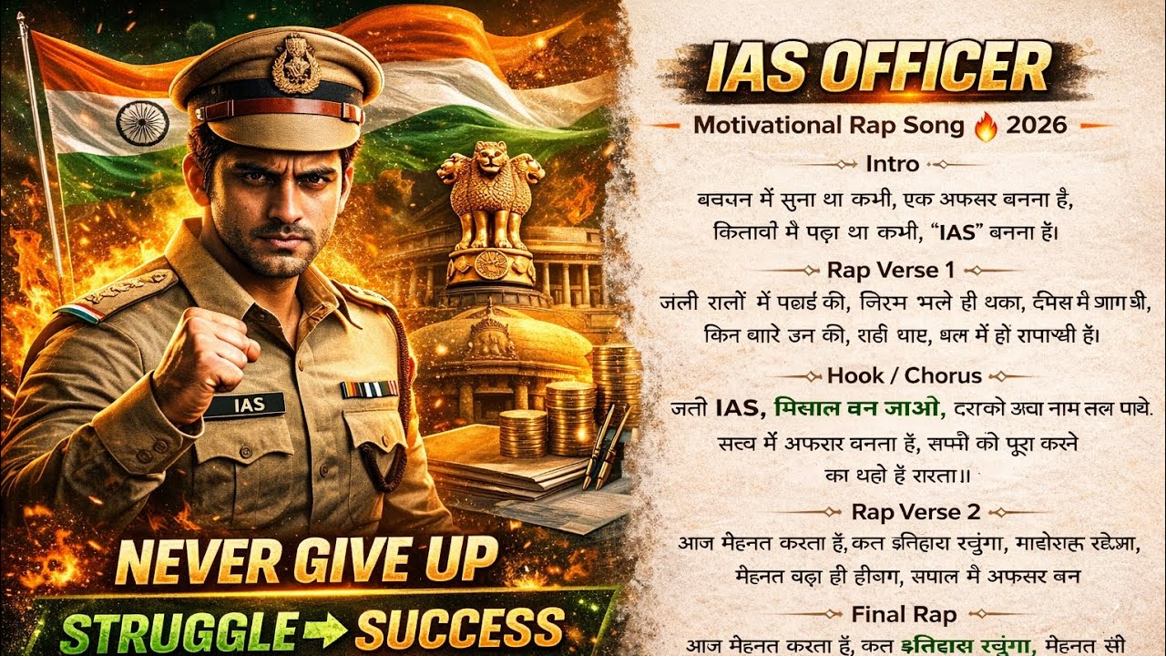 IAS Banunga 🔥 | Powerful Motivational Rap Song | UPSC Motivation 