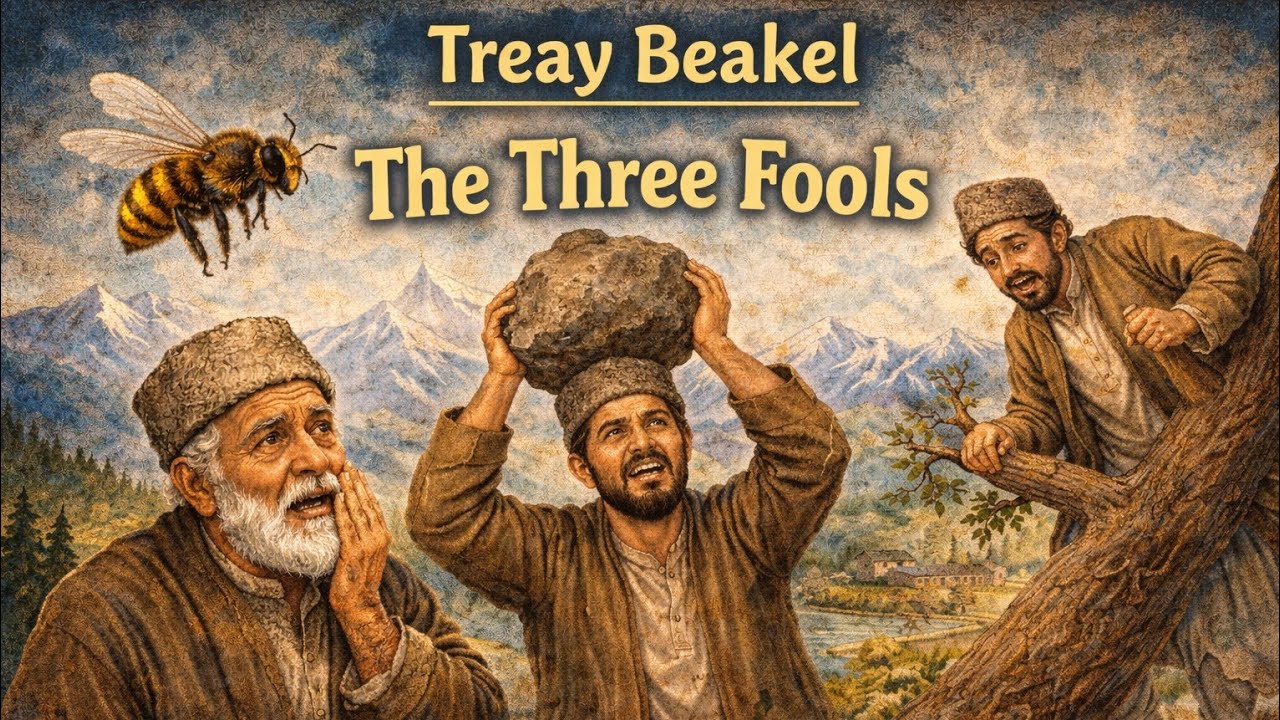 Kashir Daleel || Treay Beakel || The Three Fools || Kashmiri Folk Story with illustrations ||