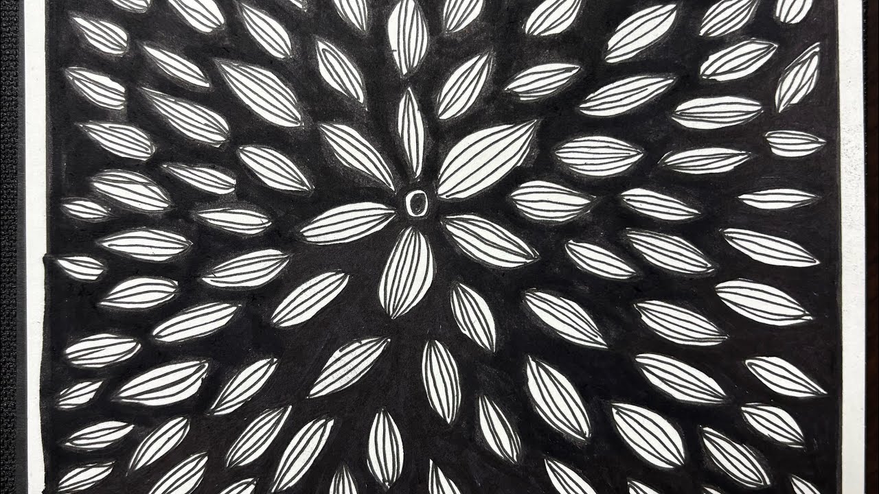Flower Doodle Tutorial | Easy draw | Zentangle Art
