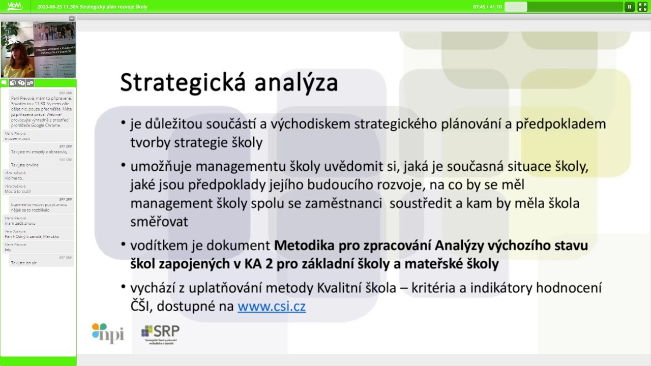 Tvorba strategického plánu rozvoje školy v praxi - Marie Plevová