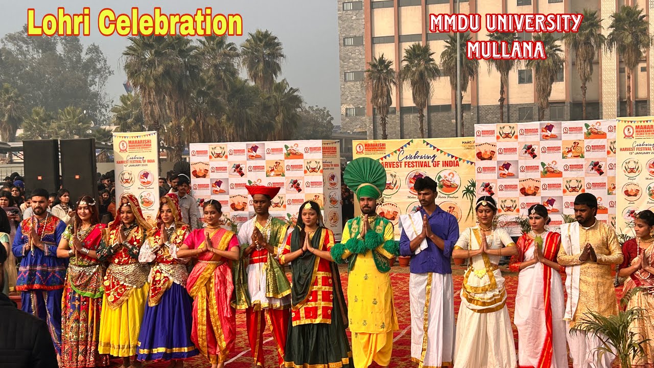 Lohri celebration in Mmdu || Mmdu university || full blog #viralvideo #mmdu #blog #lohri #mullana 