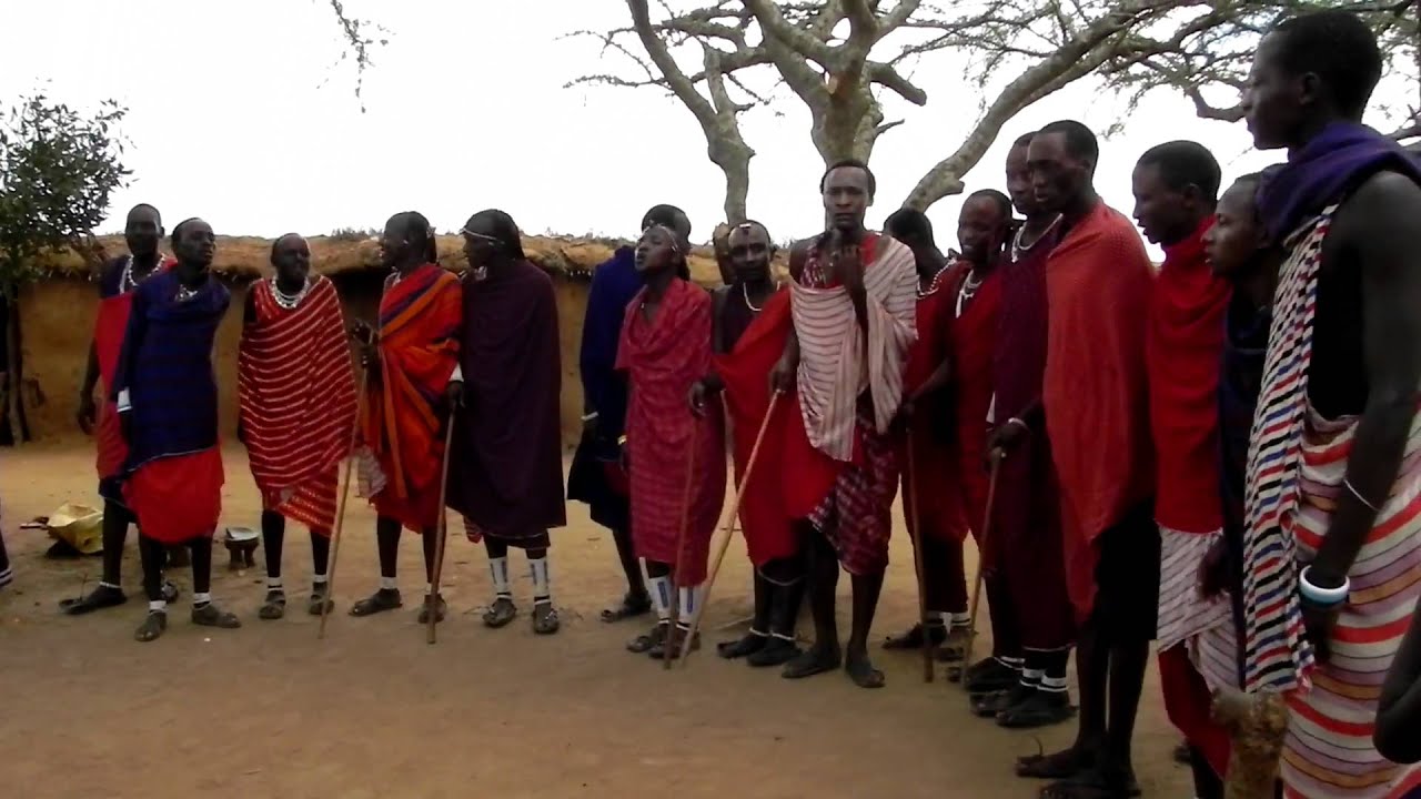 masai dance in a Maasai village