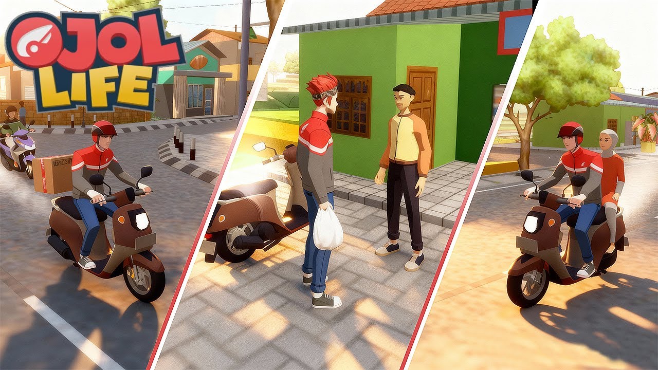 Real Life Courier & Food Rider Game Ojol Life Simulator: Delivery – Open World Bike Driving