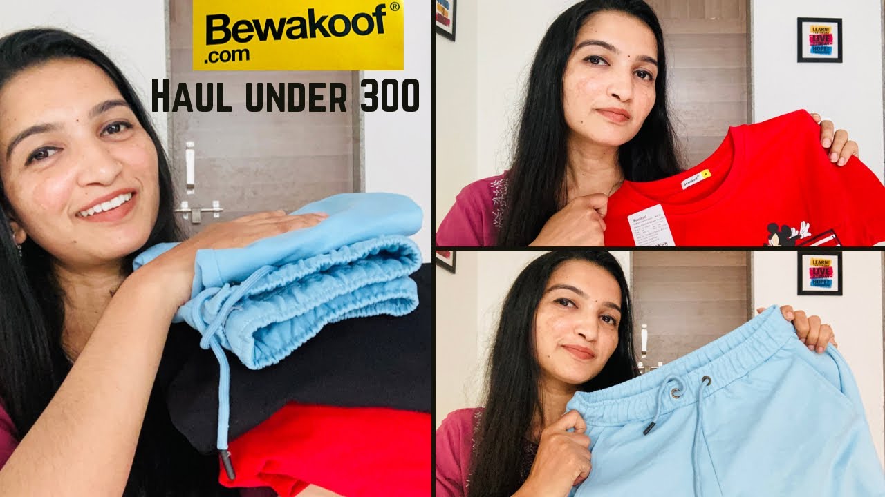 Bewakoof.com Haul under 300 Rs.😍T-shirts and Jogger for Women. Affordable