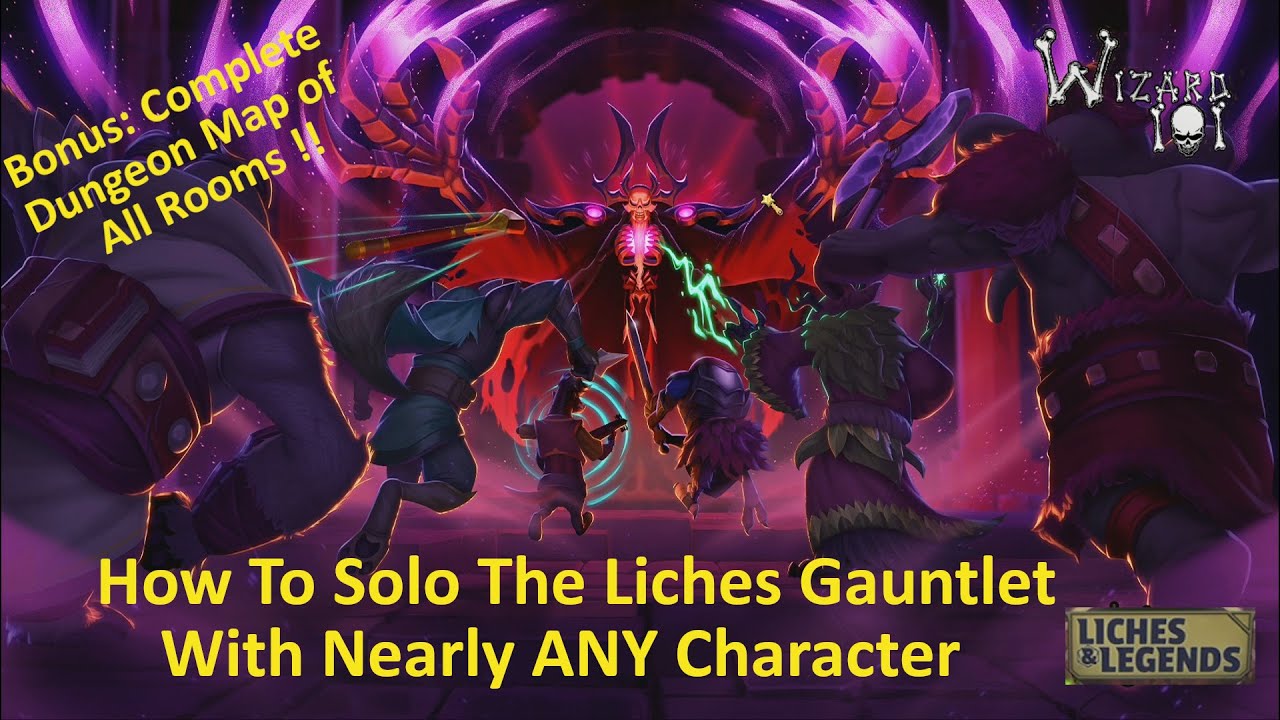 Wizard101  How to Solo Liches and Legends Gauntlet - With Complete Dungeon Map