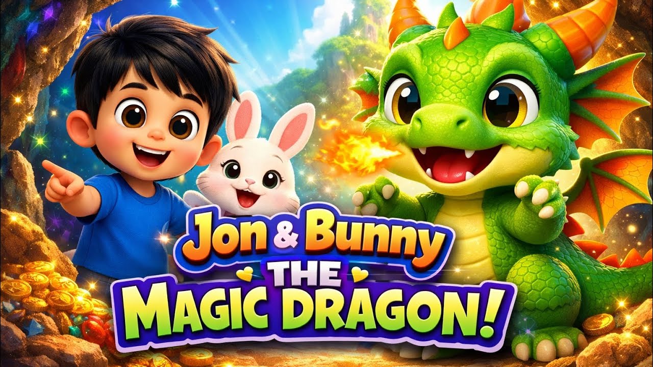 🐰 Jon and Bunny: The Magic Dragon Adventure#cartoonstory#englishcartoon#englishcartoonvideos#cartoon