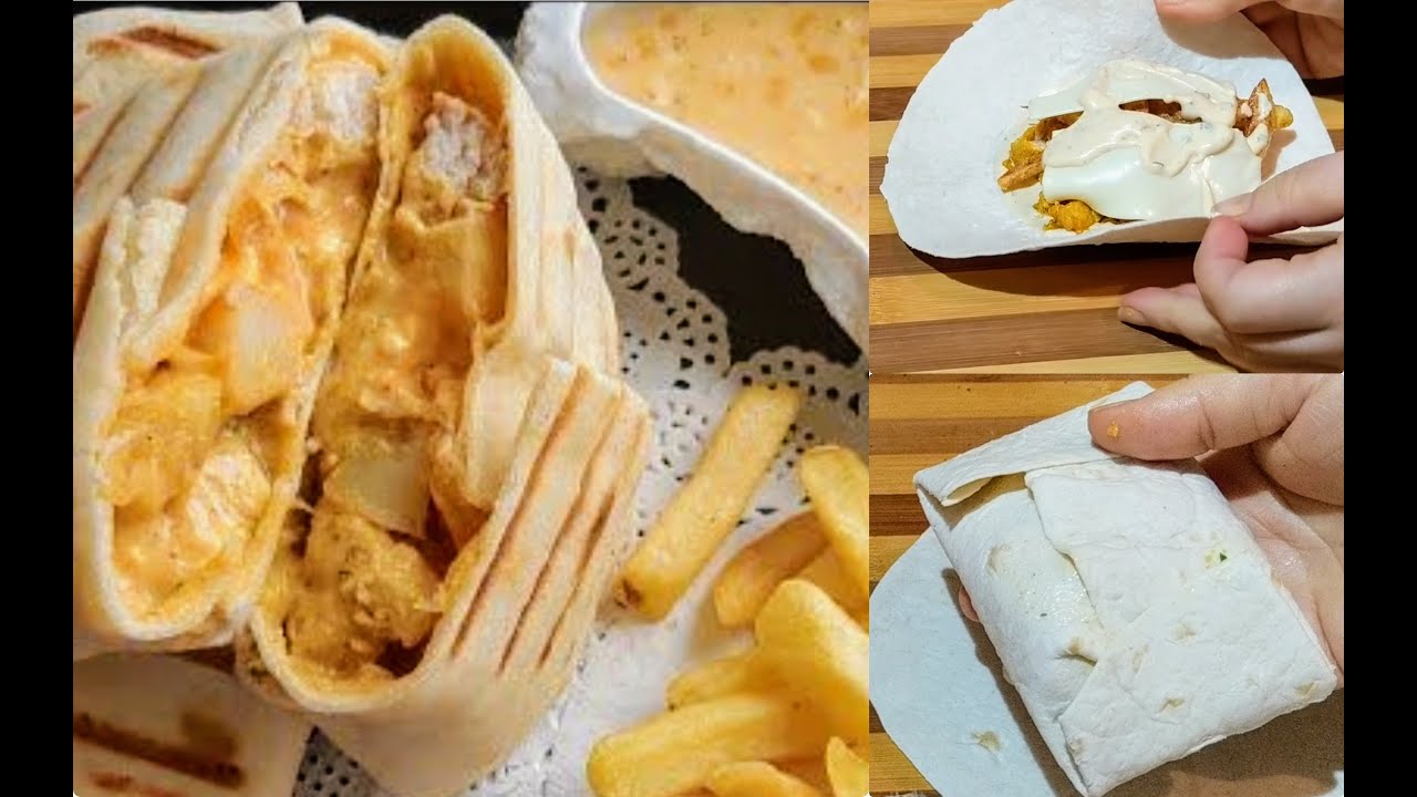 3افكار لتحضير سندويتش الطاكوس🌮حشو معلك بصلصة جزائرية بدون مايونيز مع سر قرمشة لفريت