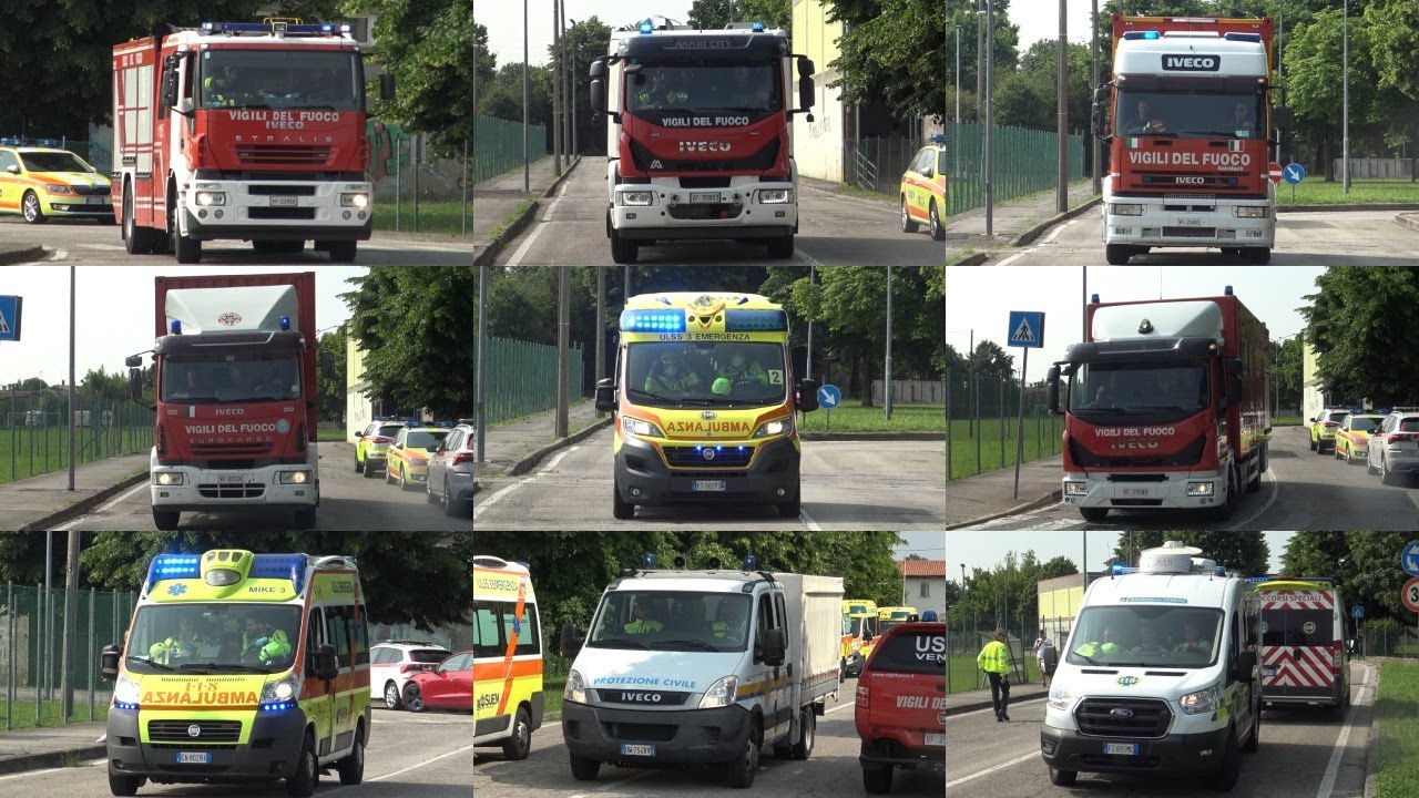 Simulazione attacco terroristico stadio di Pianiga - Vigili del Fuoco, SUEM 118, FFO in emergenza