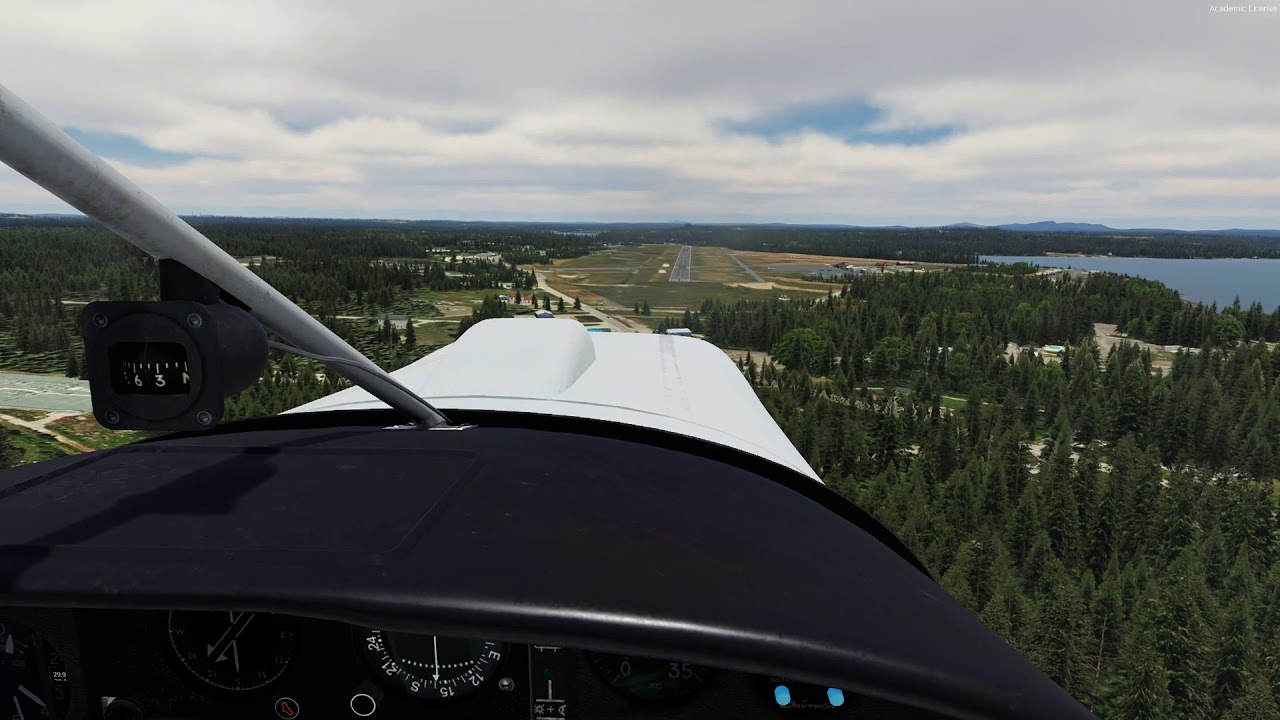P3dv5 HF1 socata Rallye landing at bar harbor