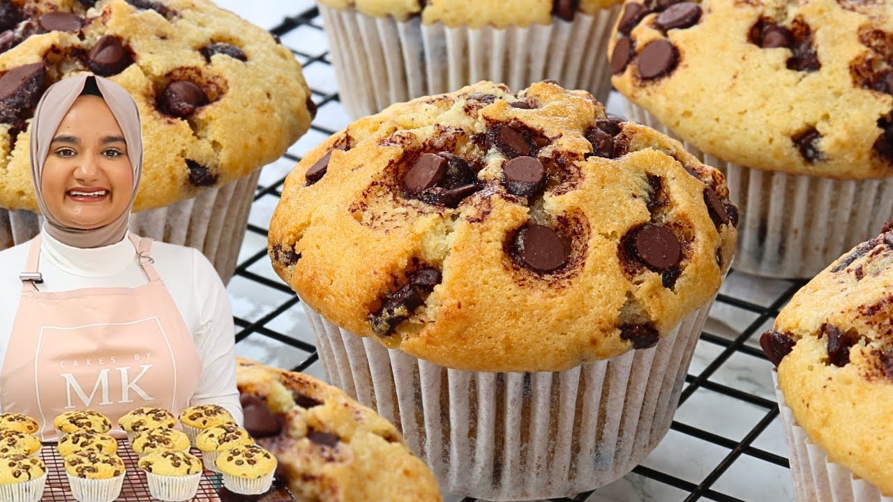 The fluffiest CHOCOLATE CHIP MUFFINS you'll ever have. SO EASY!