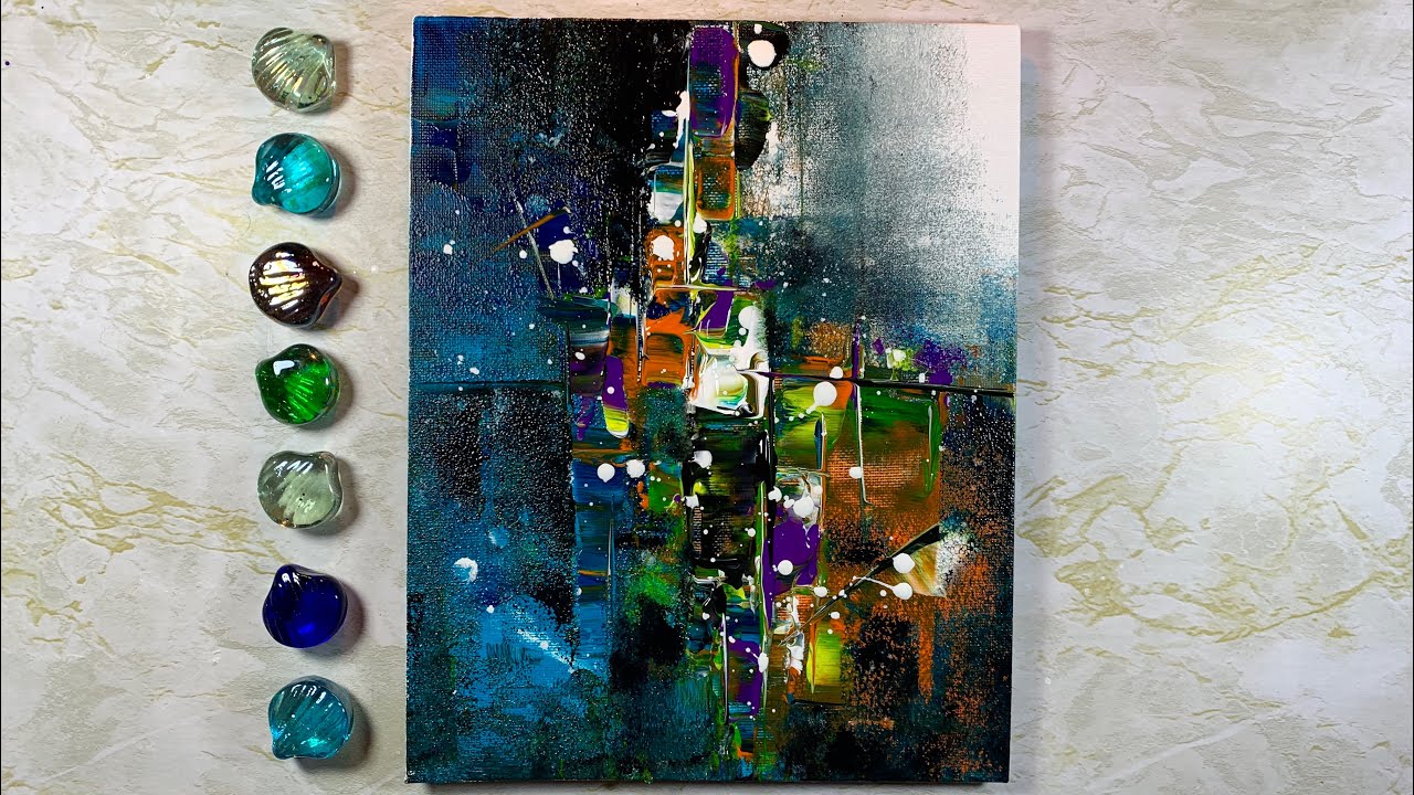 Contemporary Bold Abstract Painting | Acrylics On Canvas | Step By Step | Painting Techniques
