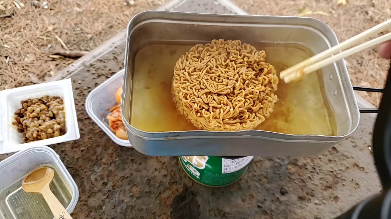 #厚樫山　#うつくしま百名山　#メスティン　#チキンラーメン　#キムチ　#納豆