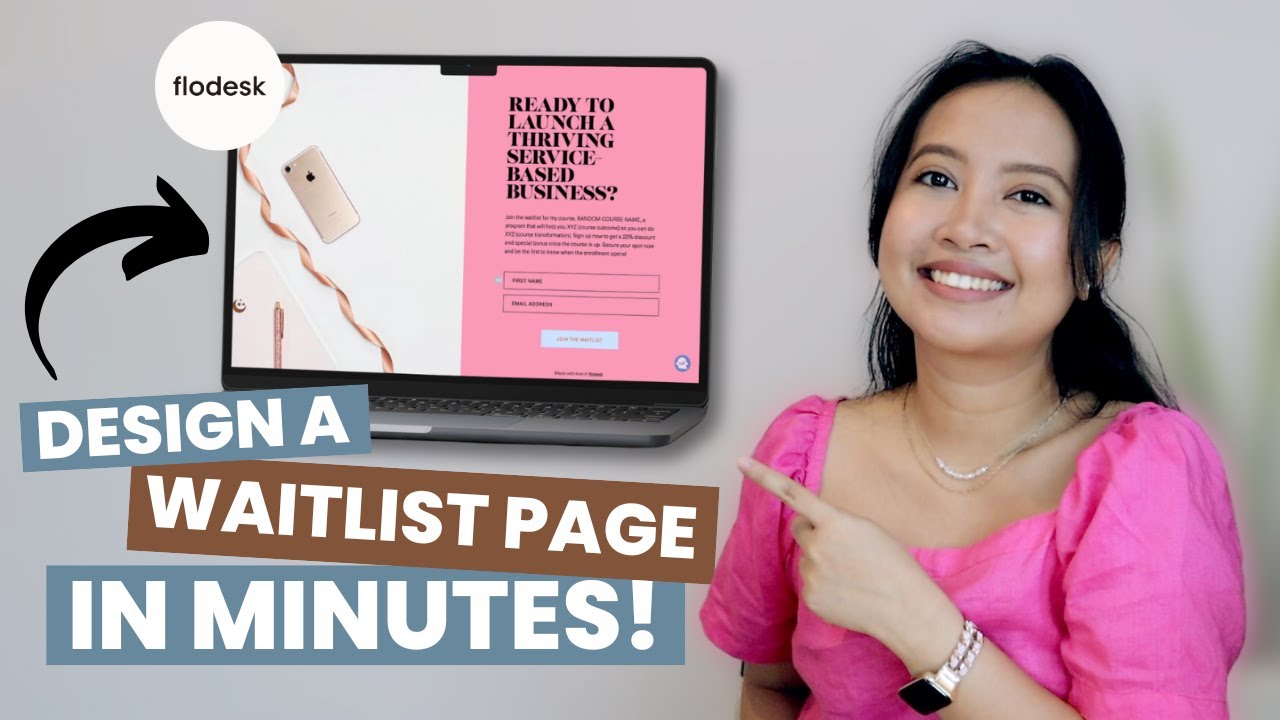 how to create a waitlist page for your online course | flodesk tutorial for beginners