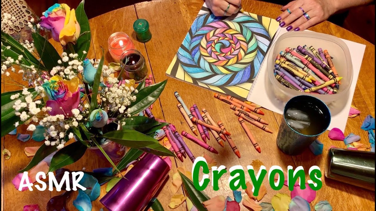 ASMR Request/Crayon rummage/Coloring (No talking) Whispered version later today. Filmed in May