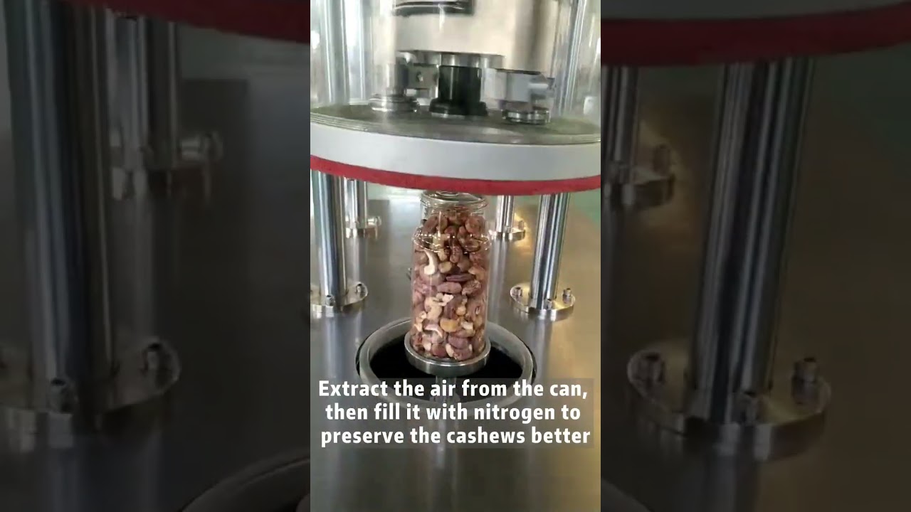 How to keep nuts in plastic cans better? | Manual vacuum nitrogen filling can sealer for nuts