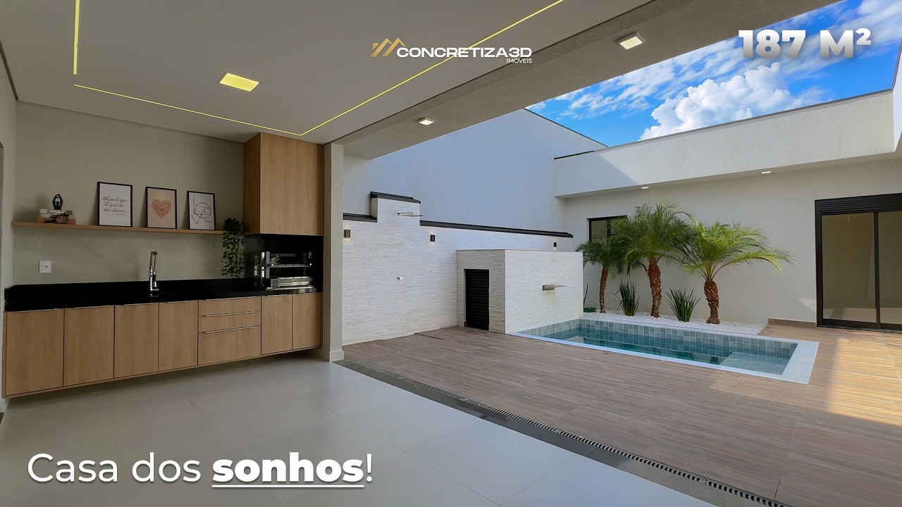 SIMPLESMENTE A CASA TÉRREA DOS SEU SONHOS | ACABAMETOS DE ALTO PADRÃO, 3 SUÍTES, PISCINA E PLANEJADO