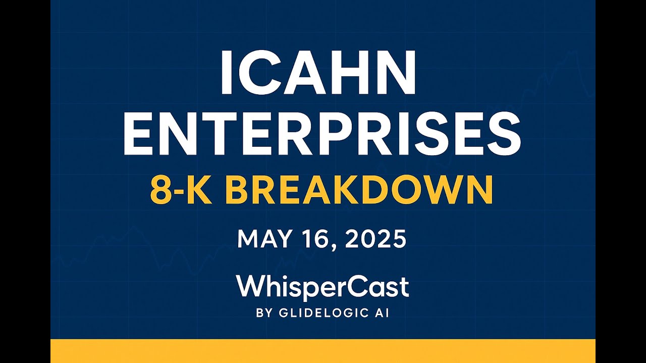 Icahn Enterprises Drops Investor Deck & Liquidity Snapshot (NASDAQ IEP/8-K/2025-05-16)