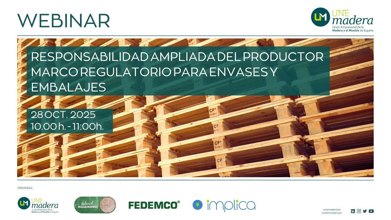 Webinar UNEmadera Fedemco | Responsabilidad Ampliada del Productor en envases y embalajes