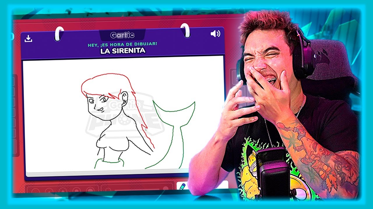 NO SE DIBUJAR A LA SIRENITA 🧜🏼‍♀️ Gartic Phone, Sin corte