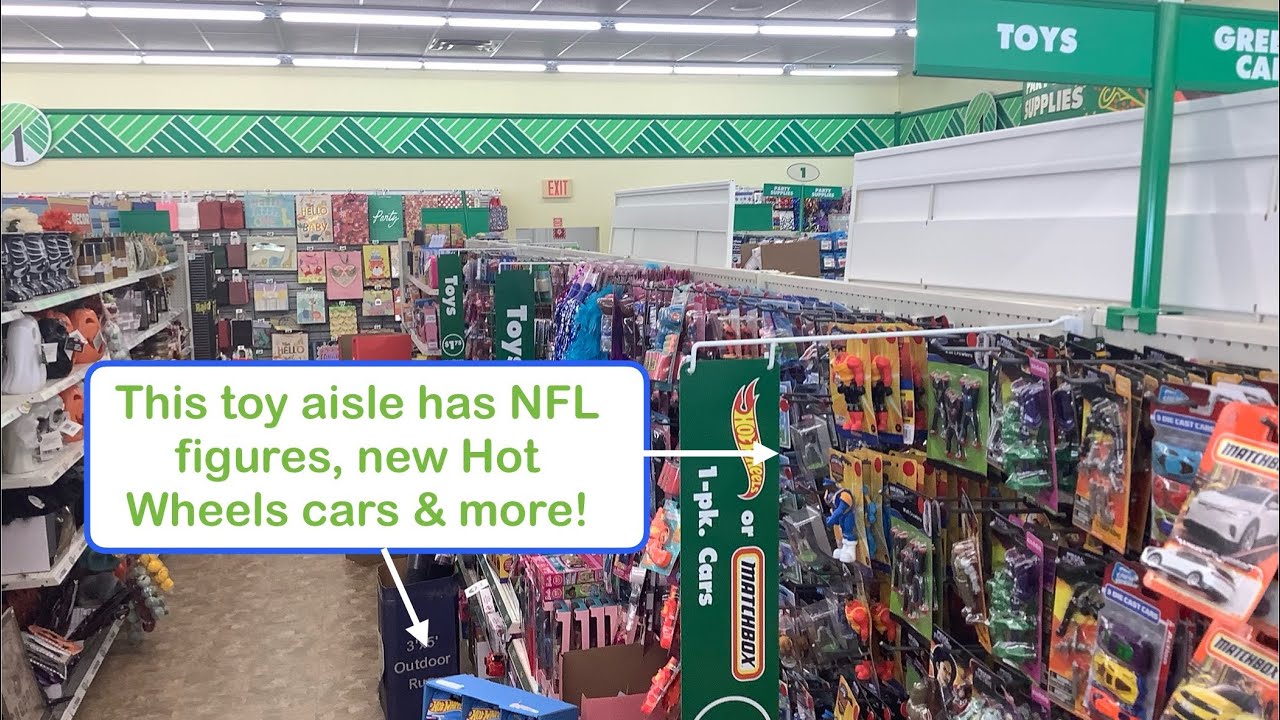 Dollar Tree toy section is packed!