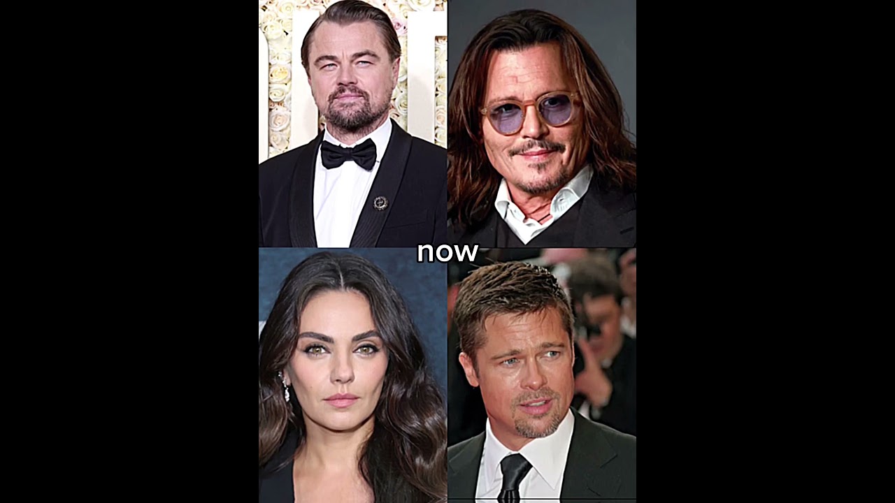 Them now vs in the 90s #fypシ゚ #celebrity #leonardodicaprio #johnnydepp #bradpitt #milakunis #edit