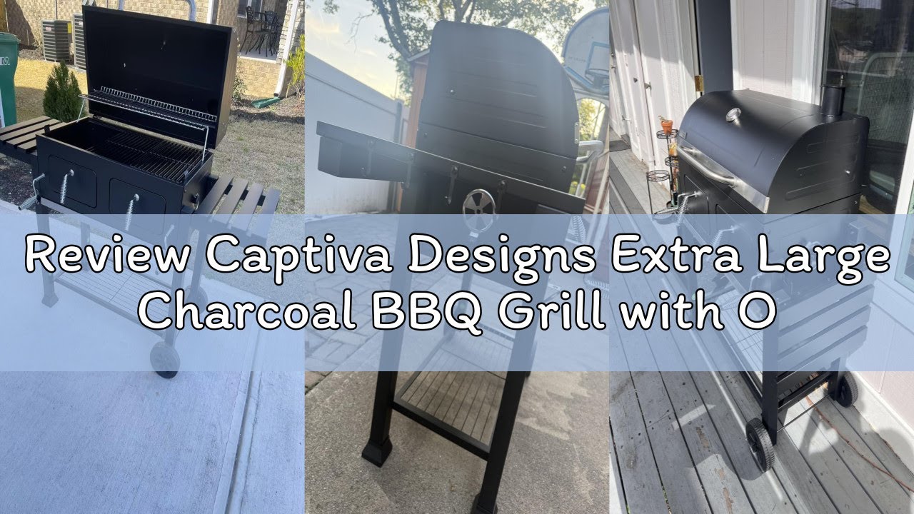 Review Captiva Designs Extra Large Charcoal BBQ Grill with Oversize Cooking Area(794 SQIN), Outdoor