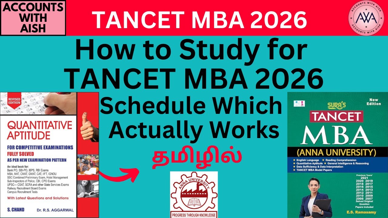 🔴How to Study for TANCET MBA 2026- Schedule Which Actually Works