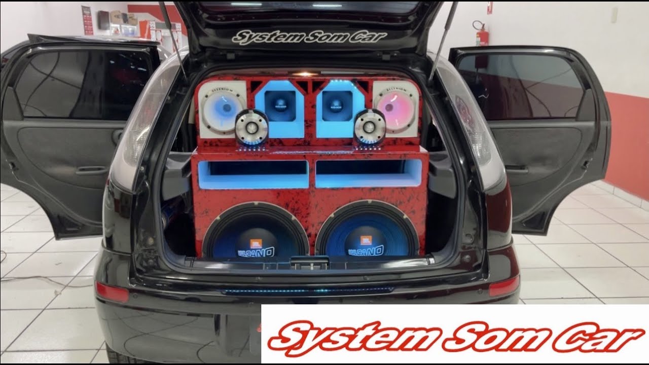 🥇 System Som Car OFICIAL |  Projeto GM CORSA 🔊💥 com RACK M&Oacute;VEL [SEM FIO]  #ElaCaprichaNaSentada