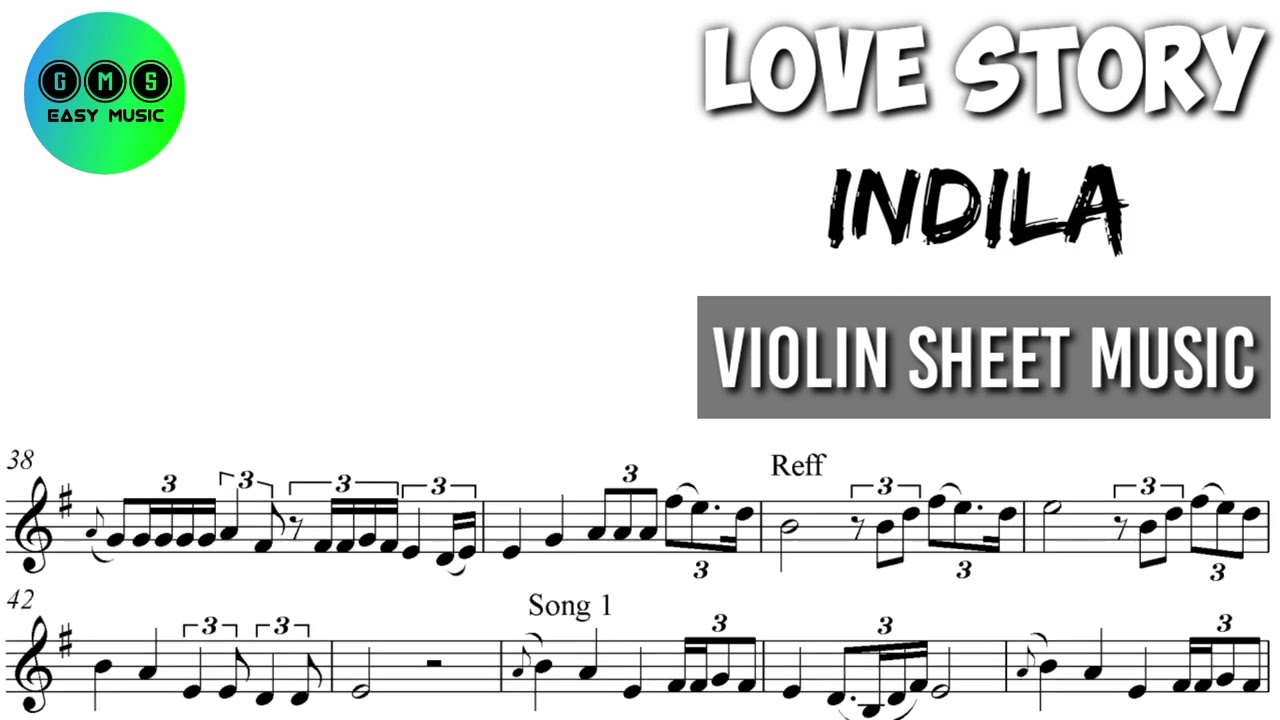 Karaoke || Love Story - Indila || Violin Sheet Music