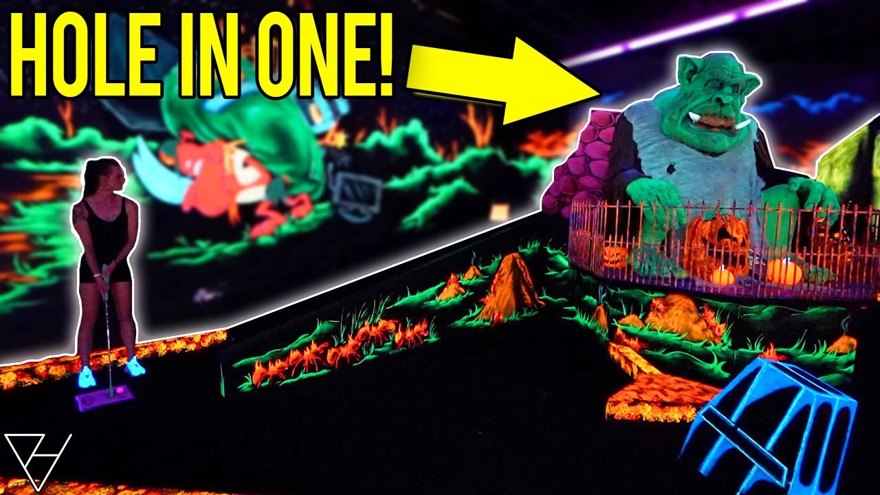 INSANE Blind Putt Mini Golf Hole In One!