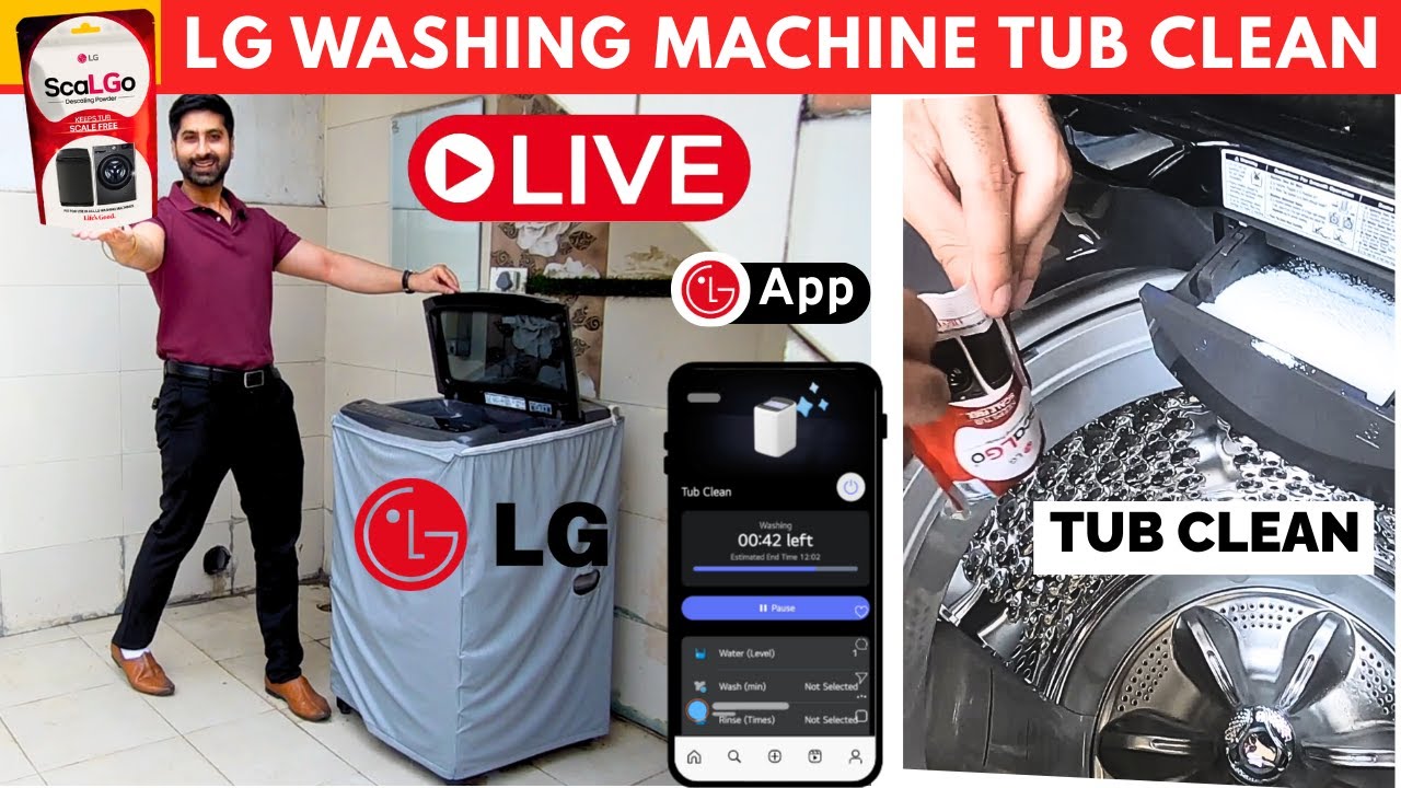 Lg Washing Machine Tub Clean ⚡ Lg Top Load Washing Machine Tub Clean ⚡Lg Tub Descaling