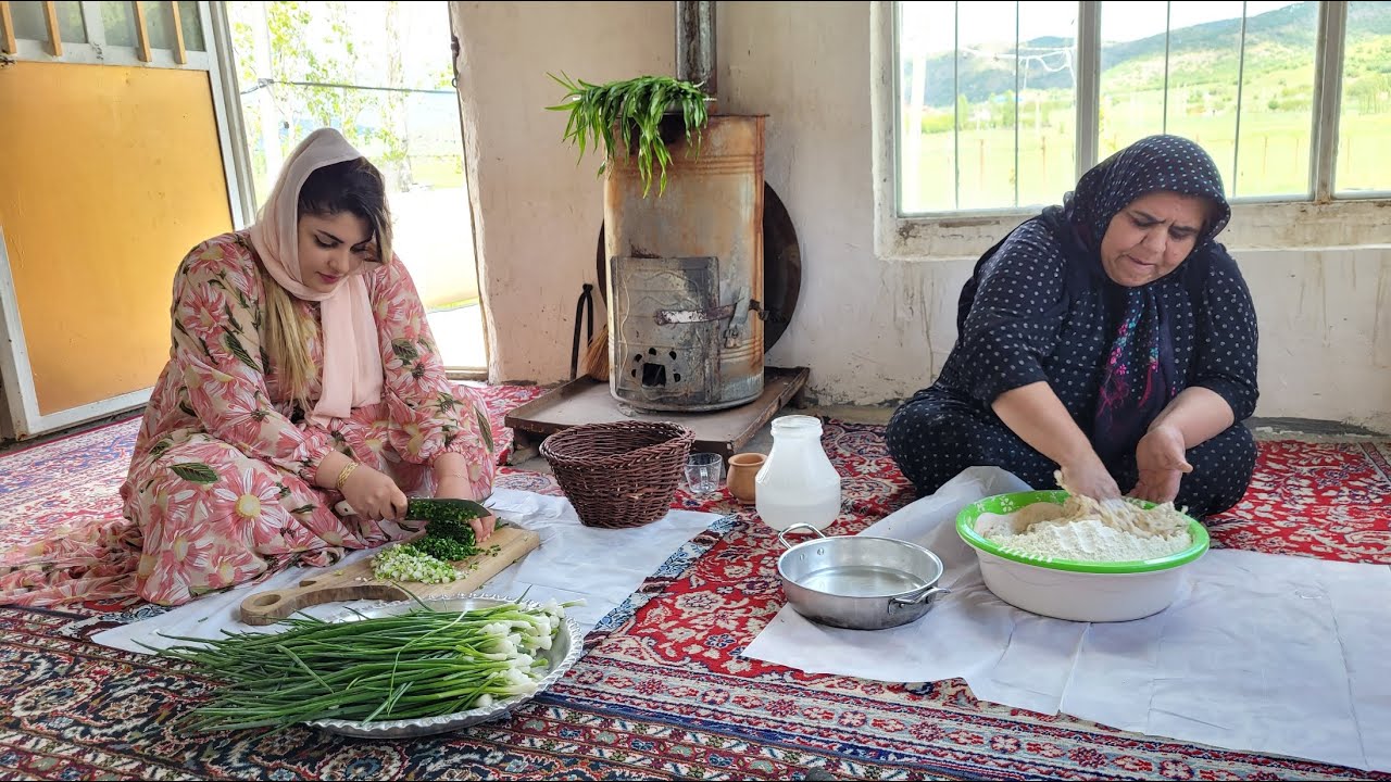 Village Life in Mountainous Iran: Cooking traditional Iranian dishes Dolme and Kalaneh