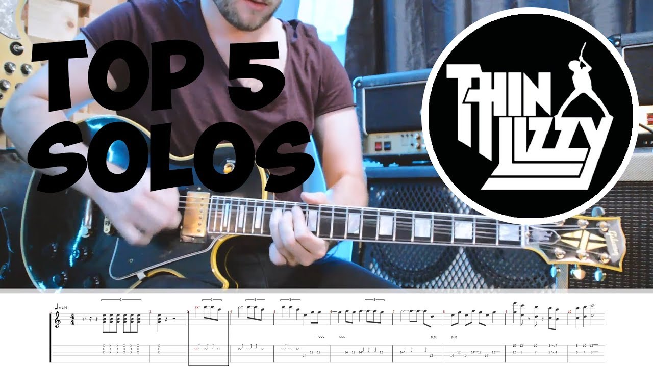 Top 5 THIN LIZZY solos lesson (With Tabs)