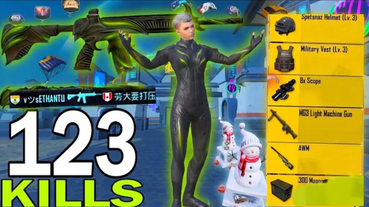 123 KILLS😍 NEW BEST LOOT GAMEPLAY with INVADER SET🥵 PUBGMOBILE 