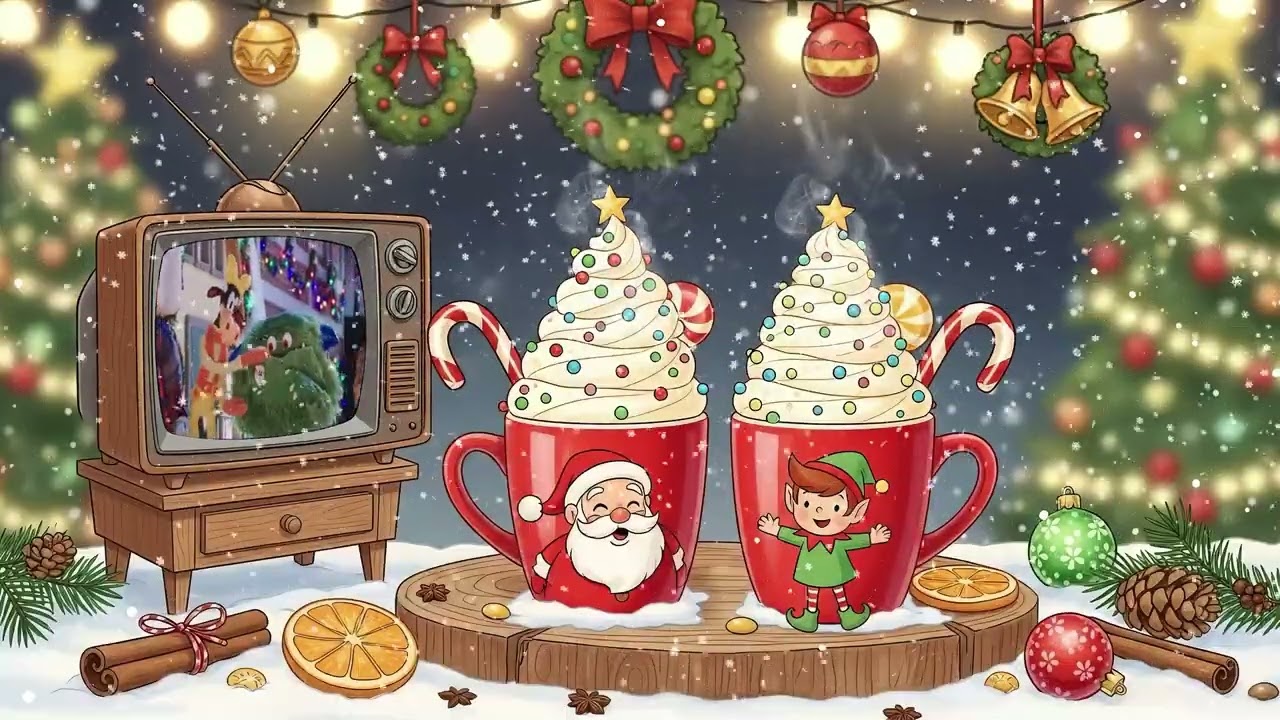Vintage Christmas Cocoa Radio (1940s Sleep Ambience)
