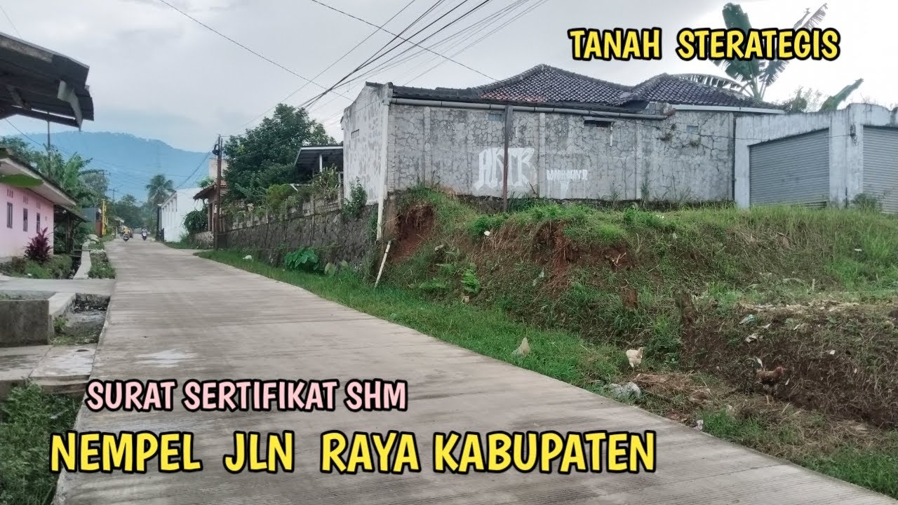 Dijual tnh strategis nempel jln raya kabupaten surat sertifikat shm  cocok buat bangun rmh dll