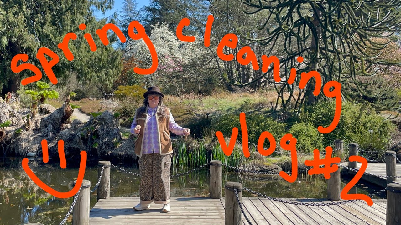 spring cleaning vlog 2- spinning, traveller's cardigan (yes, again), nice garden visits