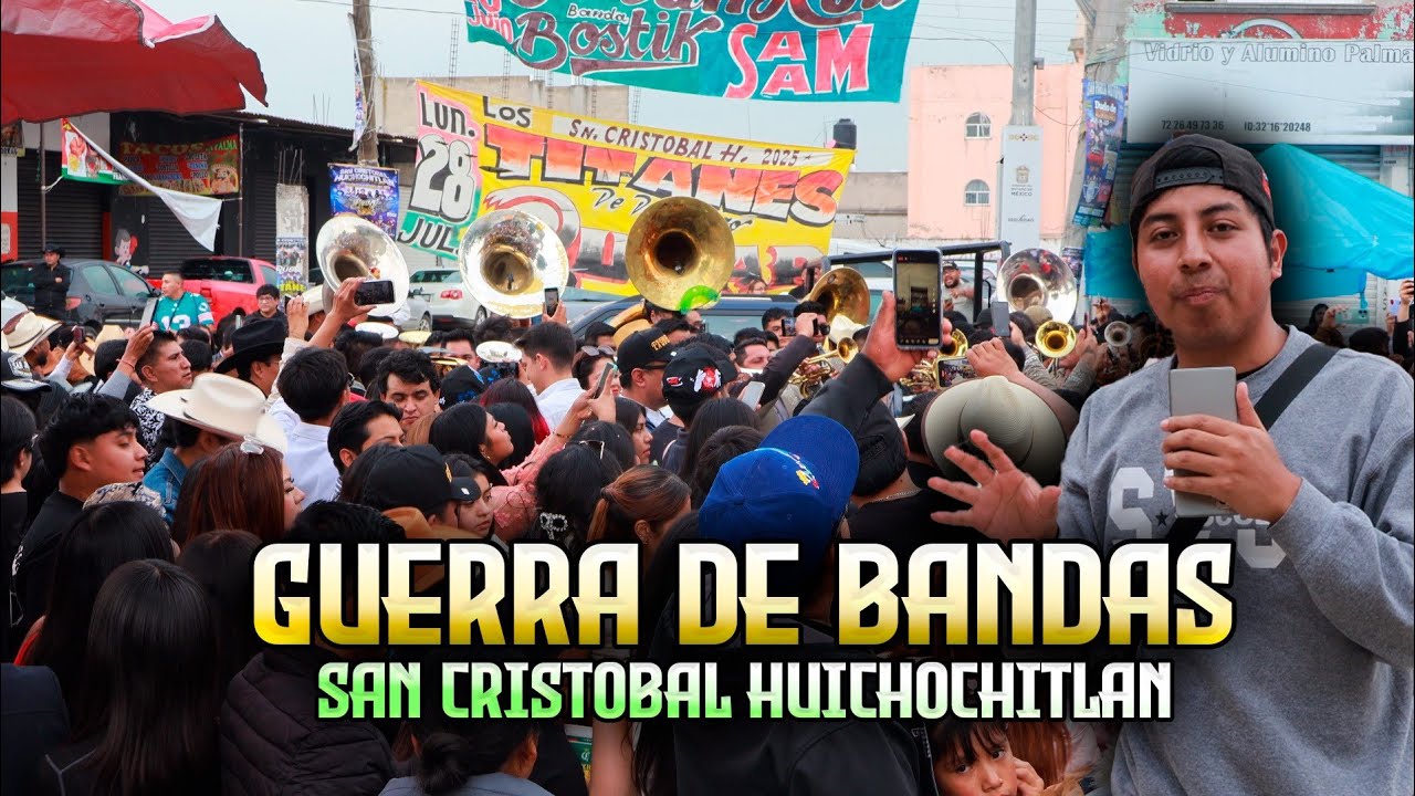 🔥INCREÍBLE 😱 Guerra de bandas en san cristóbal huichochitlan Feria 2025 