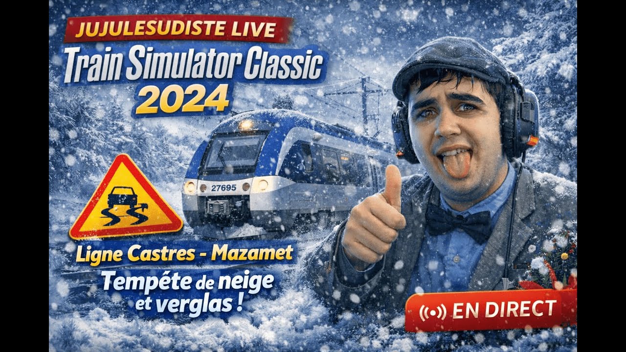 AGC sous TEMPÊTE de NEIGE ❄️ | Castres–Mazamet – LIVE Train Simulator 2024