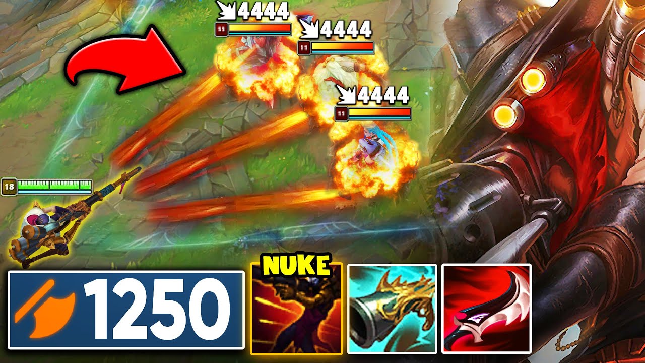 Jhin, but every bullet is a Nuclear Bomb that one shots you (1250 AD WTF?)