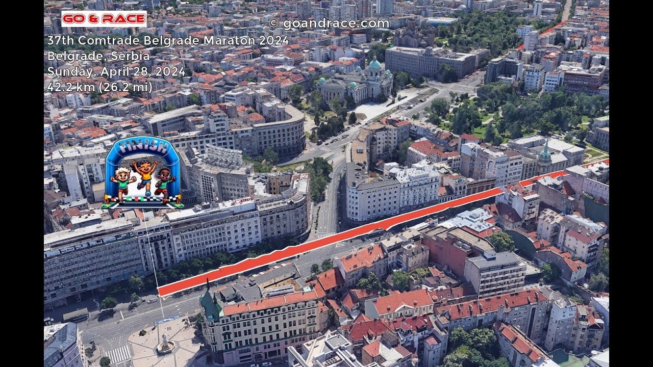 37th Comtrade Belgrade Maraton 2024: fly over the marathon course! Video of the race path.