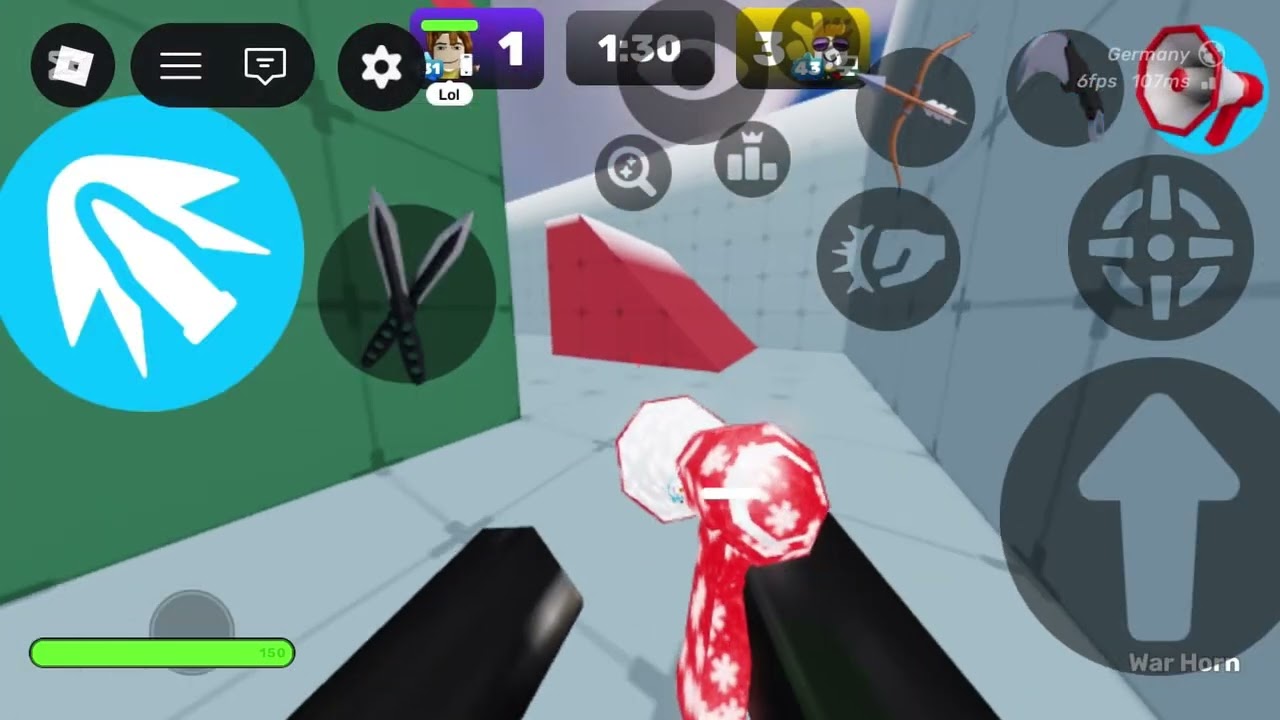 Playing Roblox Rivals (hacker)