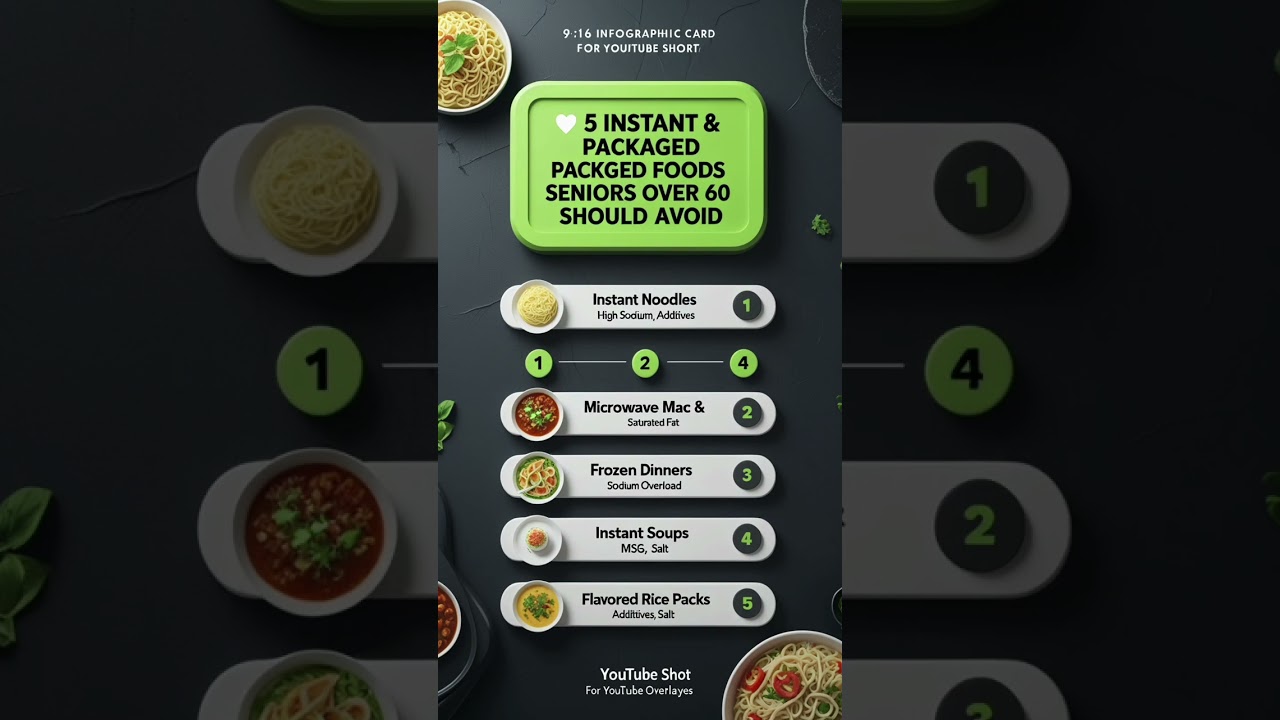 Top 5 Instant Foods Seniors Must Avoid! #shorts