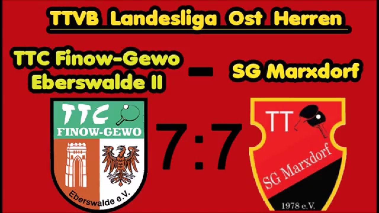 TTC Finow 2 - SG Marxdorf (Landesliga Ost 2015)