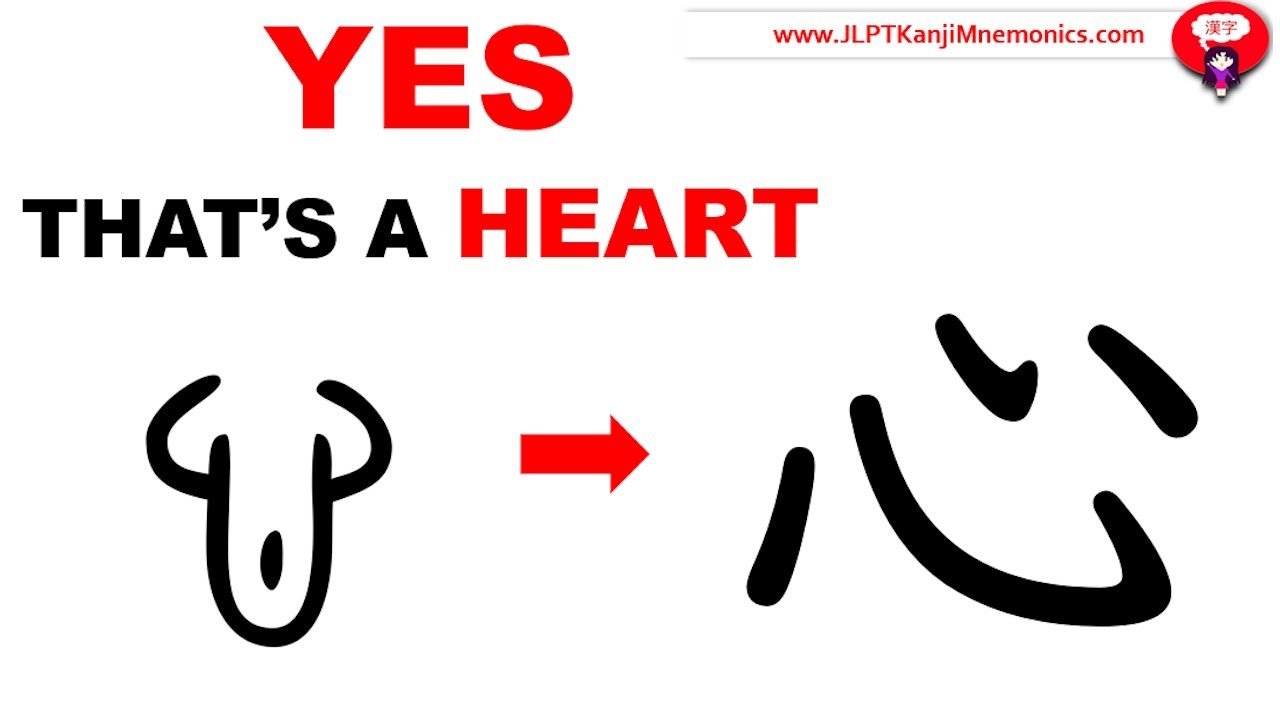 Meet the ancient Kanji 心 Heart (JLPT N4)