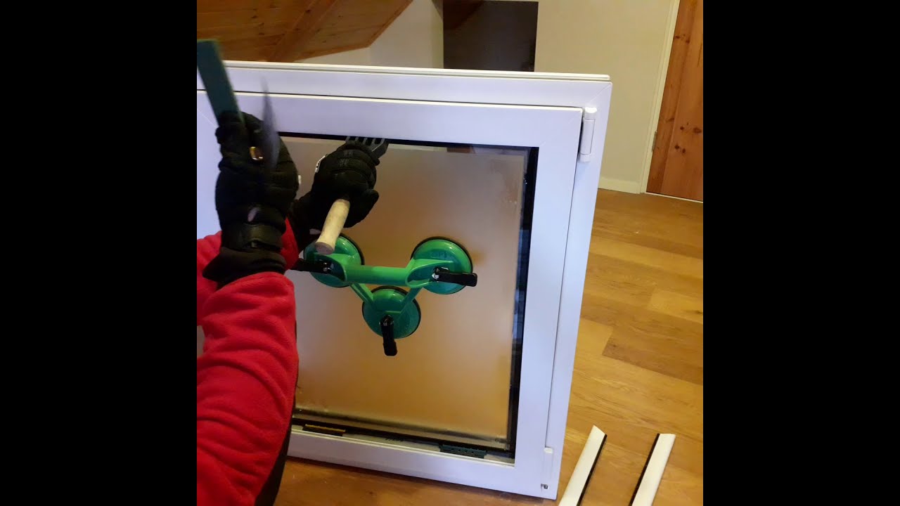 Wymiana szyby w oknie PCV . Pakiet 24 mm .