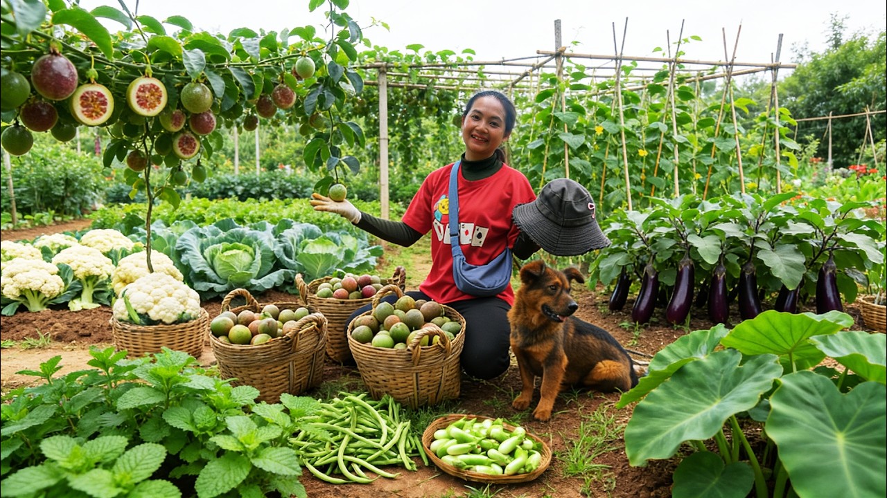 Harvest Farm Produce: Passion Fruit, Cauliflower, Yardlong Beans To Sell At Market – Cook With Them