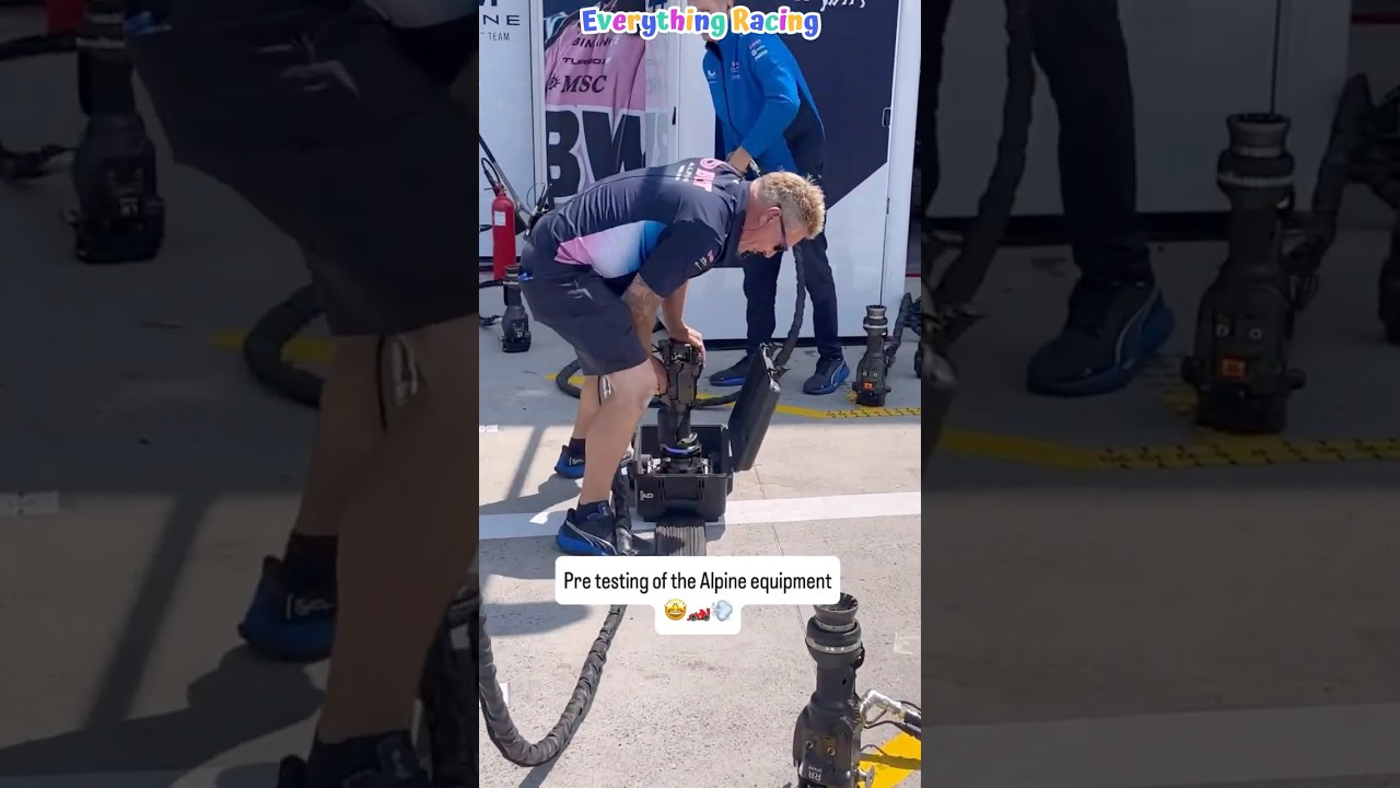 Testing Formula 1 wheel gun before race weekend #f1shorts #f1