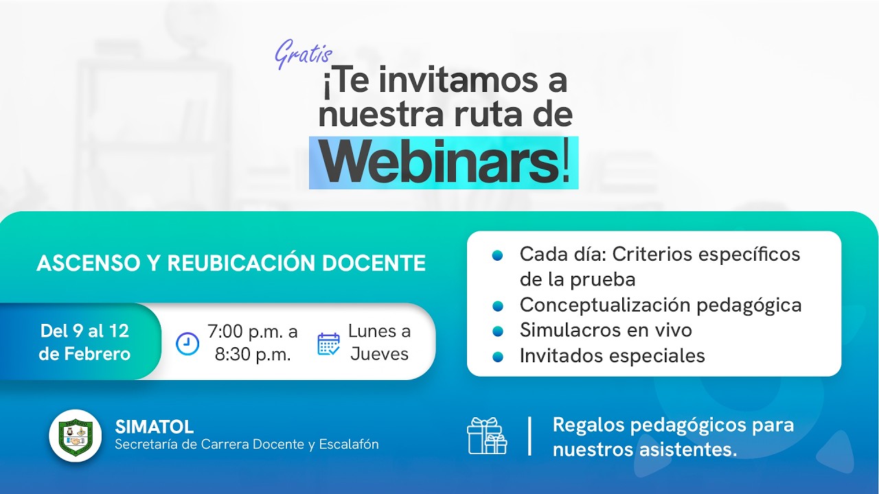 Webinar - Reflexión y planeación de la práctica educativa y pedagógica